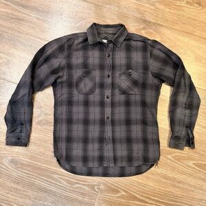 3sixteen Flannel Shirt | Men’s Large | Black & Grey | Heritage Menswear